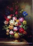 unknow artist, Floral, beautiful classical still life of flowers.127